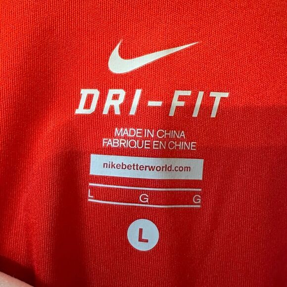 Nike Golf Women's Dri-Fit Polo Shirt Top Red White Black. Size Large - Picture 9 of 9